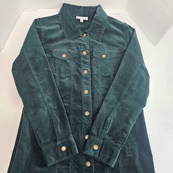 NorthStyle Women's Deep Green Denim Jacket - Picture 11 of 11